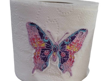 Embroidered Butterfly on Toilet Paper Home Decor