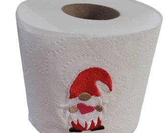 Embroidered Gnome on Toilet Paper Home Decor