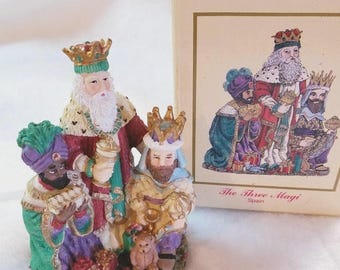 Three Magi Figurine, Porcelain Nativity From Spain, 1993 Original Box