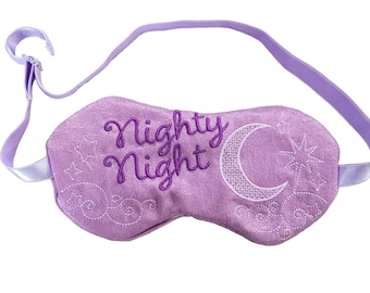 Sleep Mask Lilac  Soft Fabric Adjustable Strap