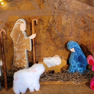 Wood Christmas Nativity Set
