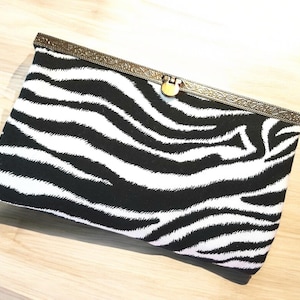 Cartera de mano Diva con estampado de cebra