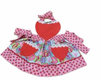 Child Strawberry Apron Size 4