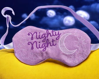 Sleep Mask Lilac  Soft Fabric Adjustable Strap
