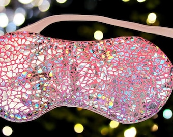Sleep Mask Holographic Fabric Adjustable Strap