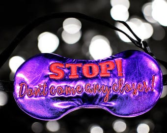 Sleep Mask Metallic Purple Adjustable Strap
