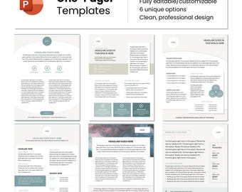 One Pager Templates | Powerpoint | PPT | Business Overview | Service Summary | 1-Pager | Corporate Flyer | Fully Editable