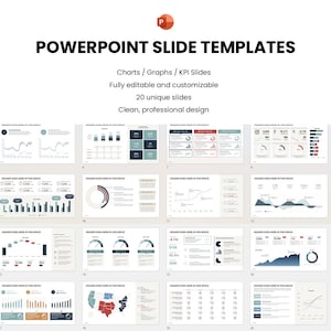 PowerPoint Slide Templates | KPI, Charts, Graphs (Editable PPT Presentation)