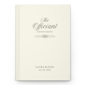 Wedding Officiant Notebook Ceremony Book for Officiant Book for Wedding Ceremony Pastor Gift Officiant Journal Wedding Officiant Gift