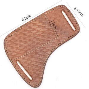 Deluxe Case XX Large Hunter vaina de cuero cuchillo de bolsillo vaina cuchillo plegable vaina horizontal regalo para papá regalo para él hecho en EE.UU.
