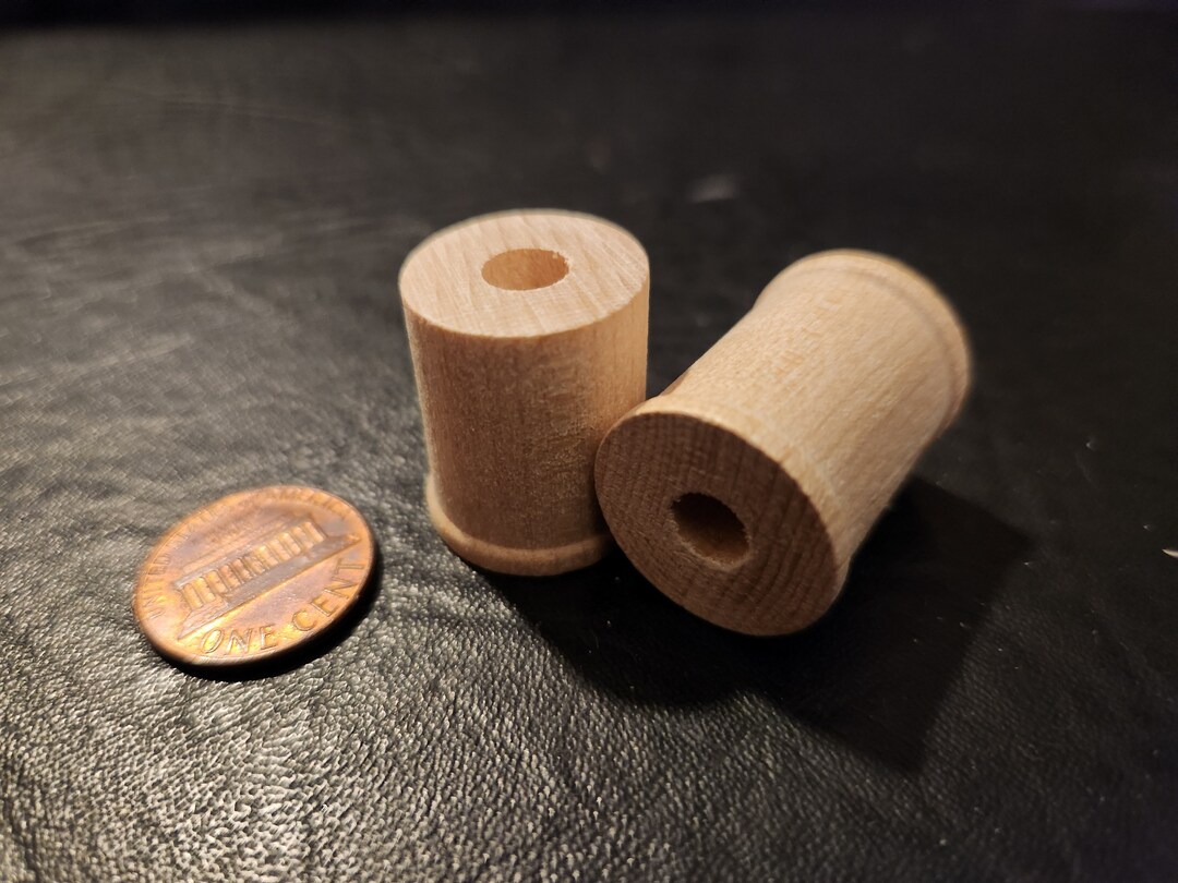 Set of Two 1 Inch X 3/4 Inch Wooden Spools for Crafting - Etsy