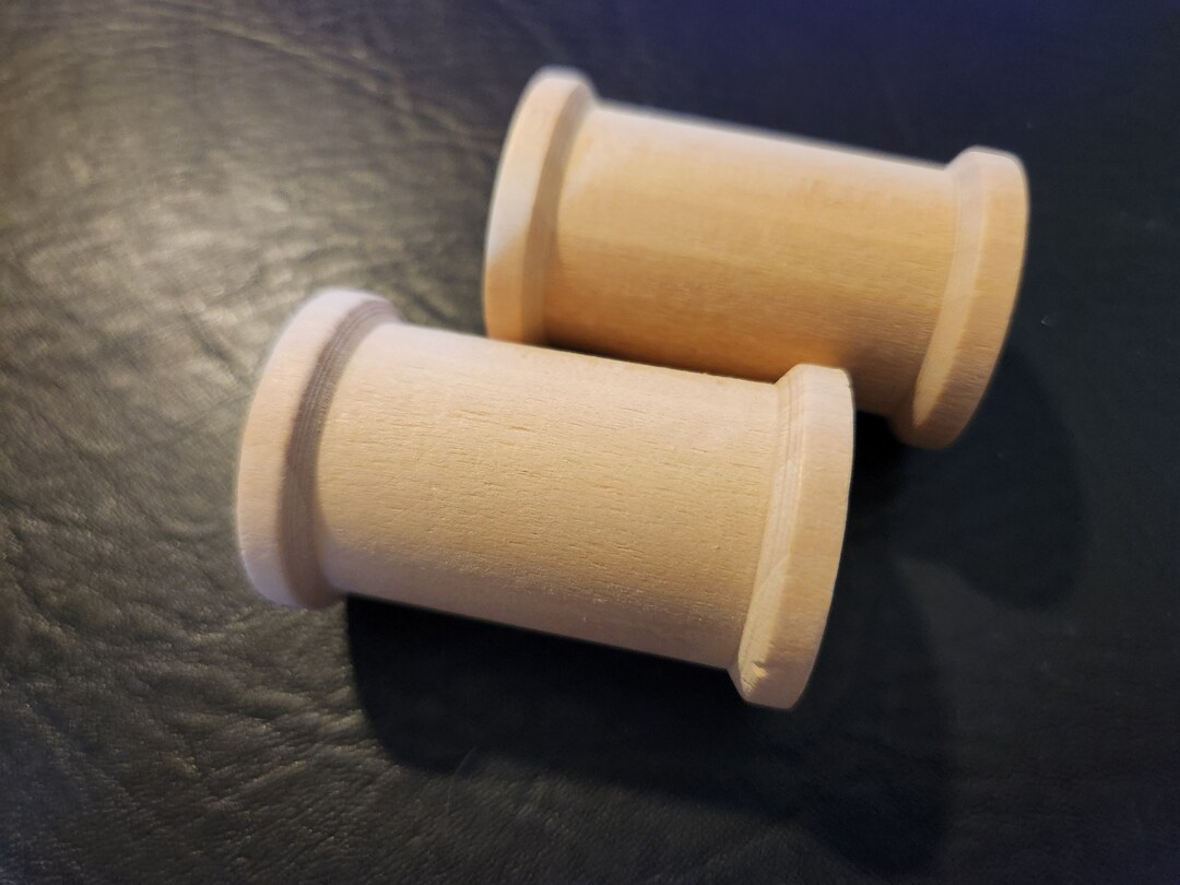 Set of Two 2 Inch X 1 3/8 Inch Wooden Spools for Crafting - Etsy