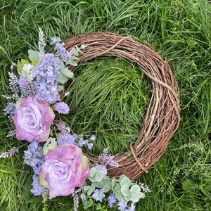 Handmade Grapevine Wreath with Floral Embellishments