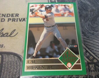 Cal Ripken Jr Orioles 1992 Fleer Team Leaders Insert #17/20