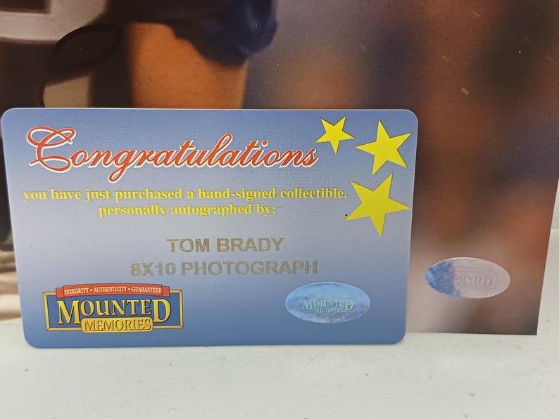 Tom Brady Patriots Signed 8x10 Color Photo Mounted Memories COA - Etsy