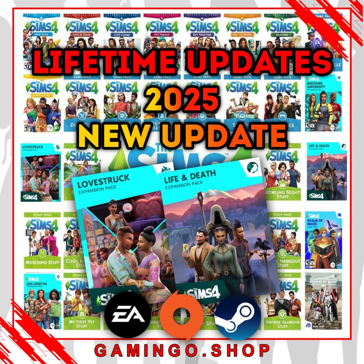 The Sims 4 Complete 84+ DLC Bundle | 2024 Expansions, Kits, and Stuff Packs - Windows Only with Online Access & Bonus Gift