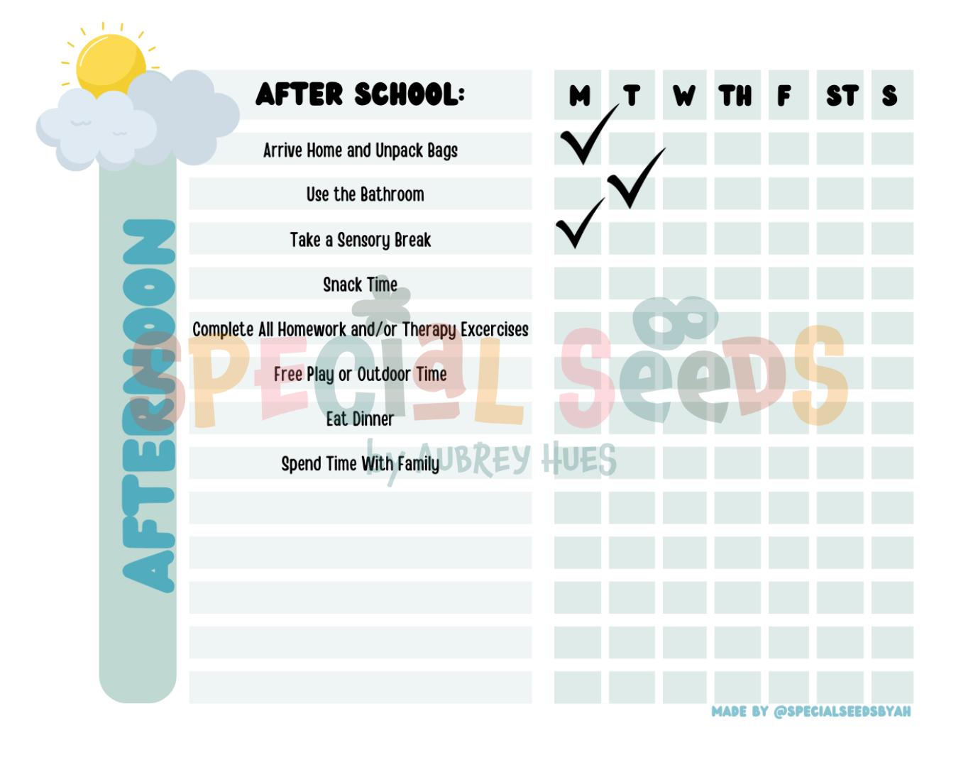 Printable Daily Routine Chart for Kids | Visual Schedule for Special ...