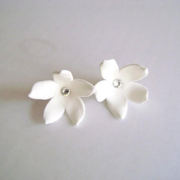 Stephanotis Wedding Earrings - Bridal/Bridesmaid Earrings