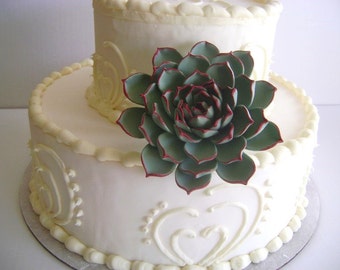 Succulent Cake Topper Clay Flower Cake Topper Clay Wedding Cake Decor Wedding Cake Topper Flower