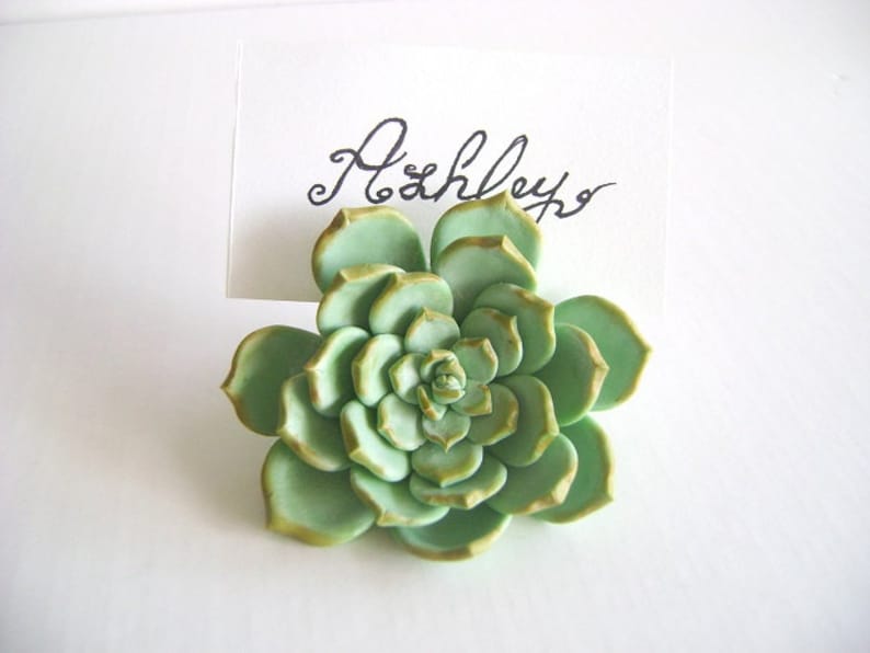 Wedding Succulent Place Card Holder Wedding Favor Flower Place Etsy