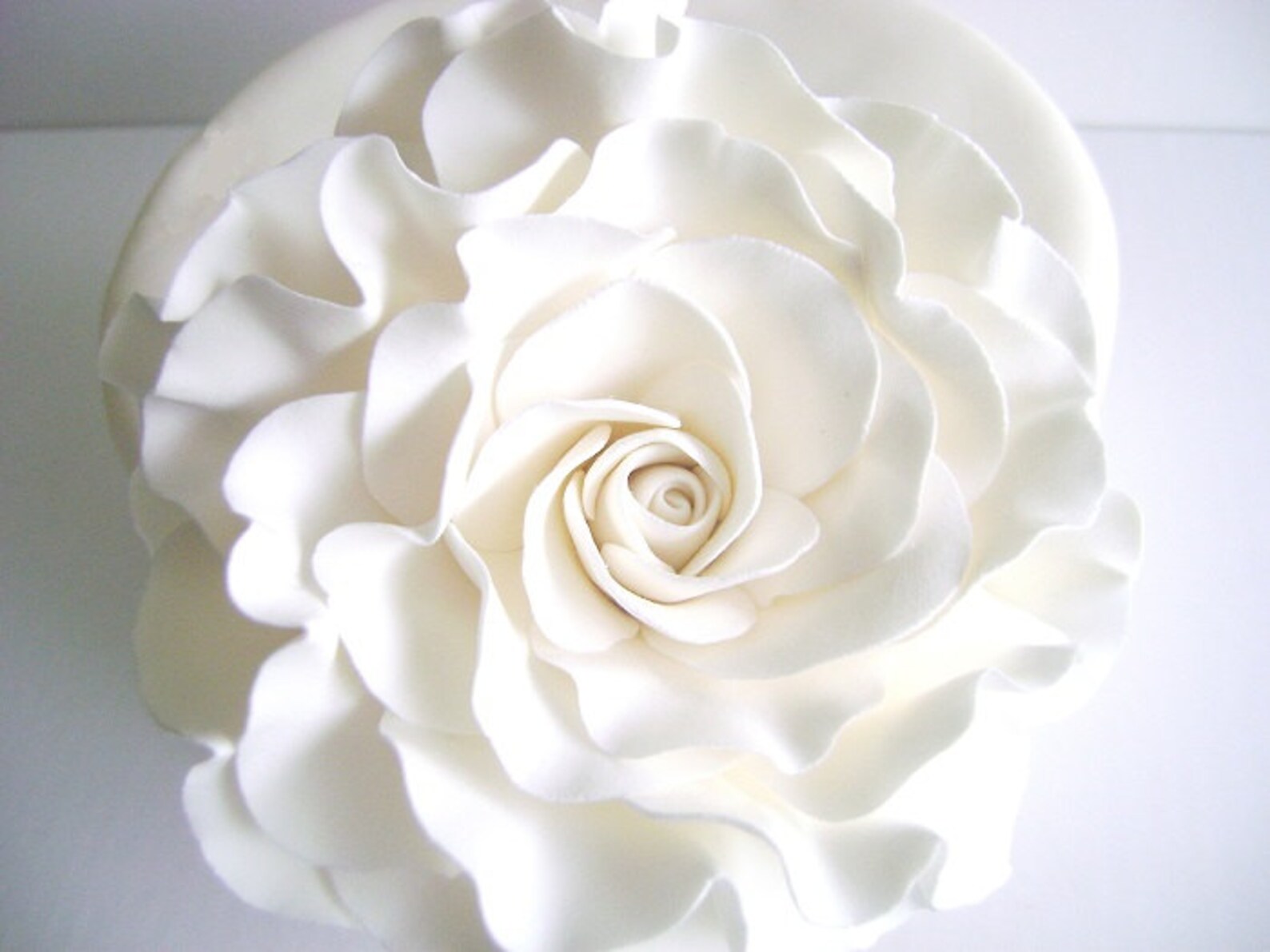 White Rose Cake Topper Flower Cake Topper Wedding Cake Flower Etsy