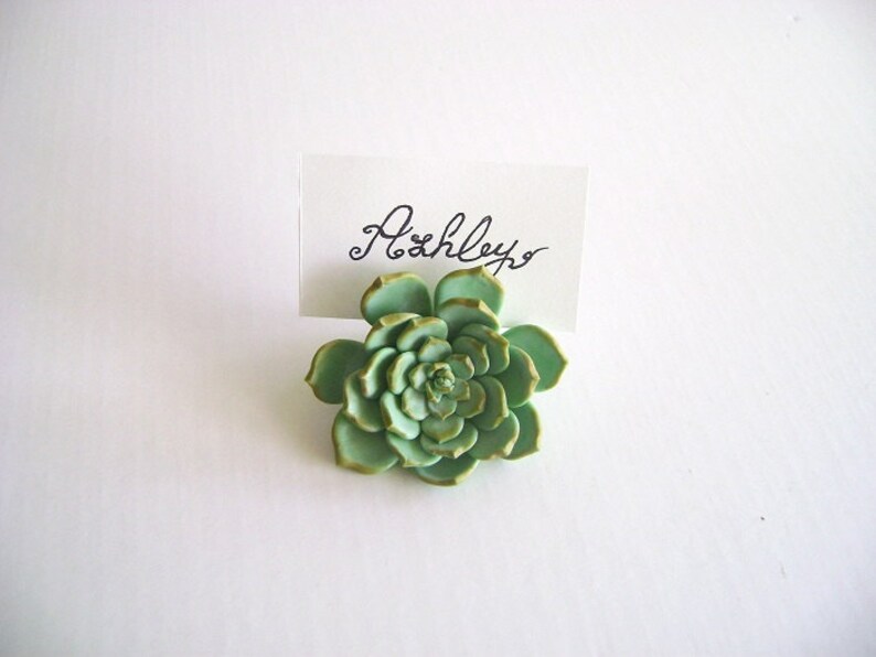 Wedding Succulent Place Card Holder Wedding Favor Flower Place Etsy