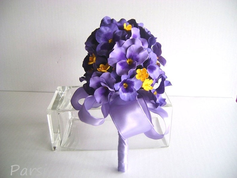 pansy wedding bouquet