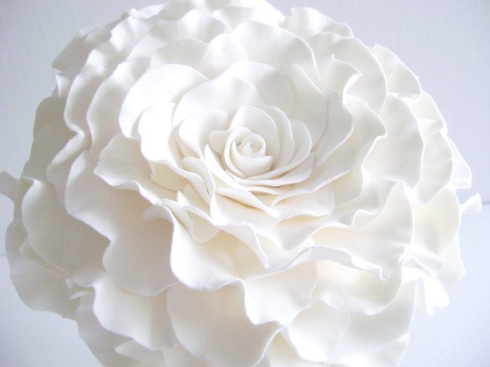 Single Flower Bouquet Glamelia Bouquet White Rose Bridal Etsy