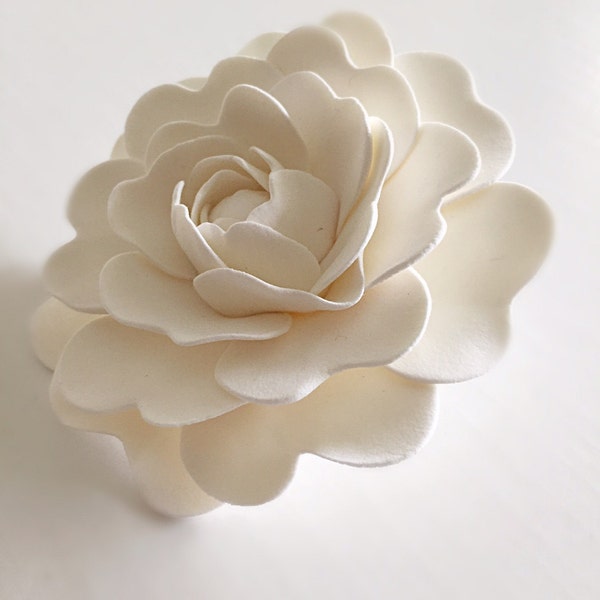 Ivory Camellia Bridal Hair Clip Wedding Hair Flower Camellia Hair Fascinator Clay Flower