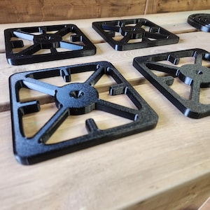 Multi Gas Style Burners/Control Knobs For The DIY Mud Kitchen Build. Durable and UV/Weather Resistant. Each set has 4 Burners and 4 Knobs