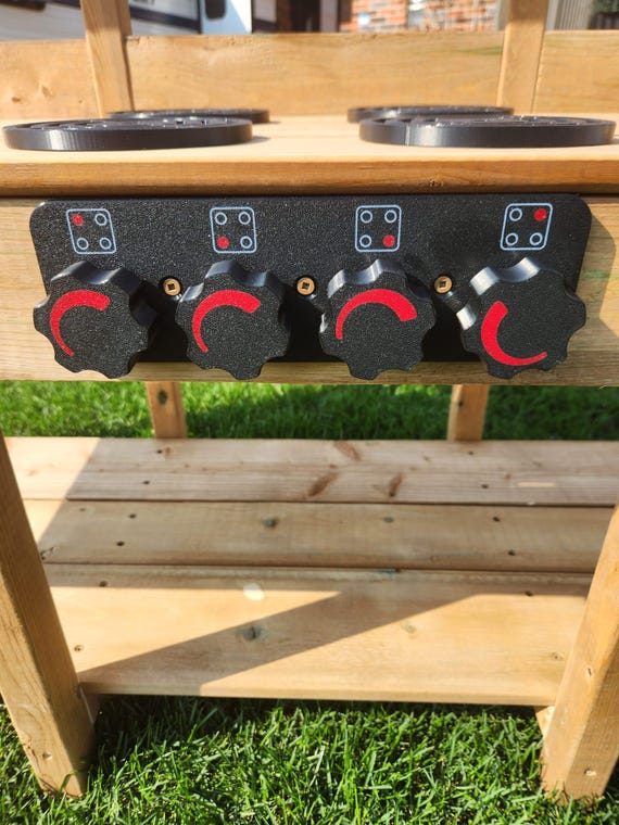Mud Kitchen Play Time Turning Control Knob Deluxe Plate for the DIY Build. Durable and UV/Weather resistant. Perfect for imaginative Play!