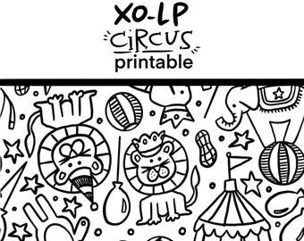 Printable Circus Coloring Book [6 pages of printable coloring pages]