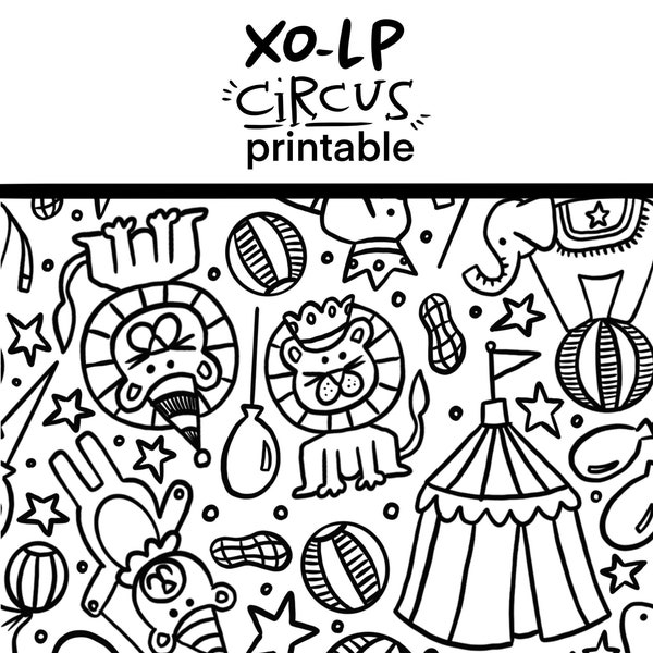 Printable Circus Coloring Book [6 pages of printable coloring pages]