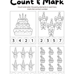 Birthday Party Coloring Activities