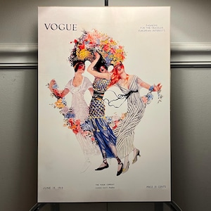 Vintage Vogue-omslag juni 1913 Art Print premium glanzend fotopapier - 13 x 19 inch reproductie Vogue-omslag, kunst aan de muur decor tijdschriftomslag
