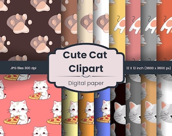 Cute Cat Seamless Pattern