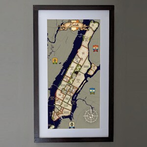 Mapa de los barrios de la ciudad de Nueva York con lugares de interés
