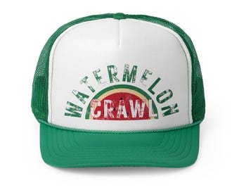 Gorra de camionero "Watermelon Crawl" - Country de los 90, Música country, Country clásico, Gorra country, Gorra de festival