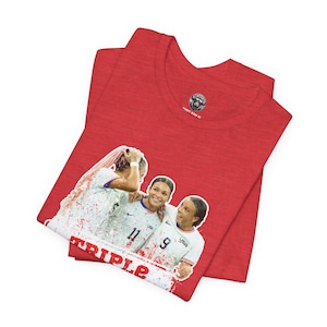 USWNT Triple Espresso Swanson Rodman Smith T-Shirt - Mallory Swanson, Trinity Rodman, Sophia Smith, USA Soccer, USWNT Shirt, Women's Soccer image 8