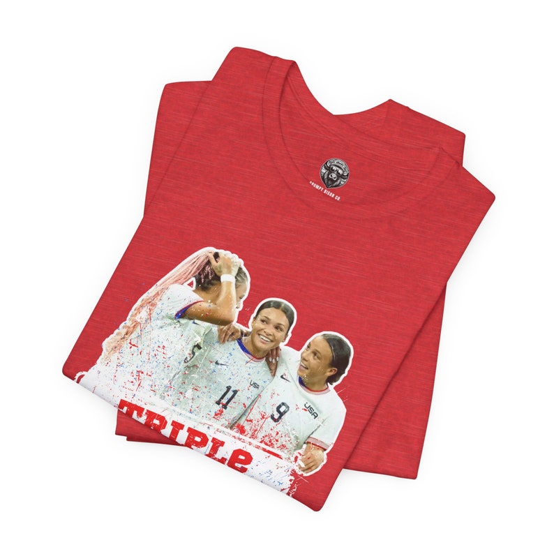 USWNT Triple Espresso Swanson Rodman Smith T-Shirt - Mallory Swanson, Trinity Rodman, Sophia Smith, USA Soccer, USWNT Shirt, Women's Soccer image 8