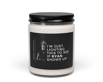Lighting This to See if Ryan Shows Up Candle, 911 Ryan, Michael Provost, Fireman, Firefighter, 9-1-1 Fan, Funny Candle, Ryan Hart