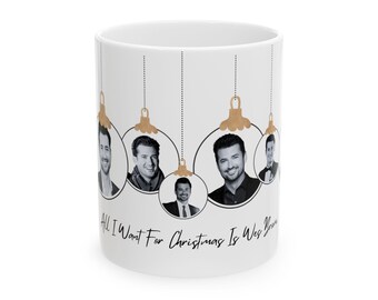 Wes Brown Ceramic Mug (11oz), All I Want For Christmas is Wes Brown, Hallmark, Christmas Movie, Hallmark Actor