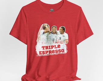 USWNT Triple Espresso Swanson Rodman Smith T-Shirt - Mallory Swanson, Trinity Rodman, Sophia Smith, USA Soccer, USWNT Shirt, Women&#39;s Soccer