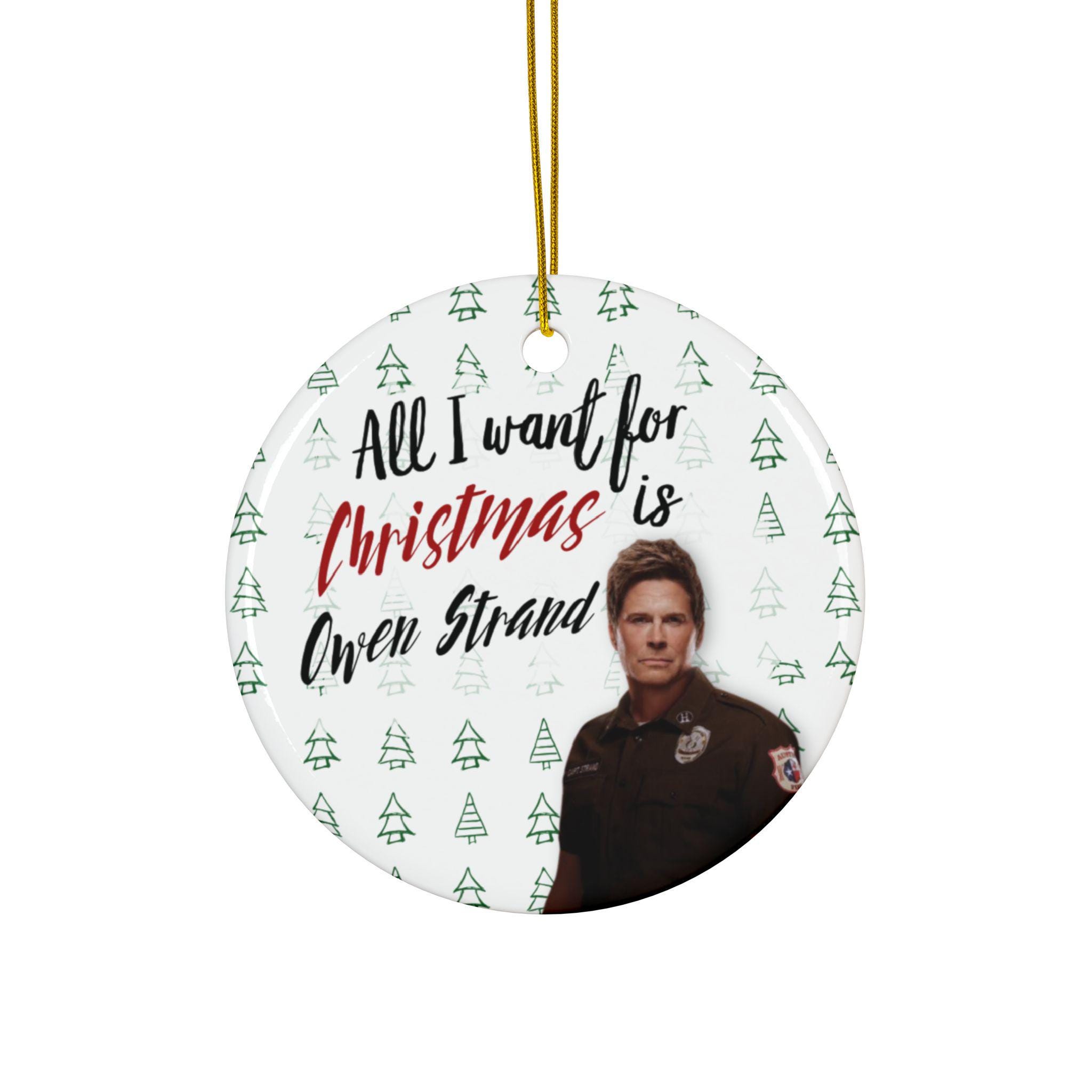 911 Lone Star Rob Loweall I Want for Christmas Ceramic Ornament Captain Strand Funny Christmas Funny Gift Owen Strand - Etsy Canada