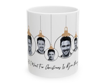 Ryan Paevey Ceramic Mug (11oz), All I Want For Christmas is Ryan Paevey, Hallmark, Christmas Movie, Hallmark Actor, General Hospital