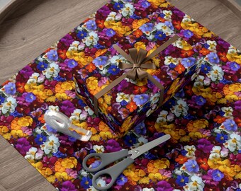Edible Flower Wrapping paper: Floral Gift Wrap