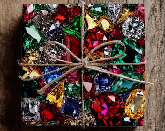 Papel de regalo con piedras preciosas: papel de regalo para fiestas
