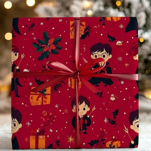 Christmas Gift Wrap - Christmas Wizards, Holiday Gift Wrap, Christmas Wrapping paper