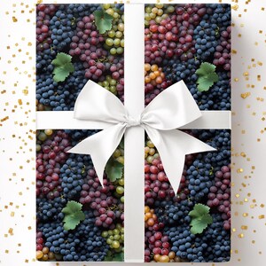 Wine Grapes Wrapping Paper - Wine Grapes Gift wrap, Oenophile, Foodie Gift Wrap