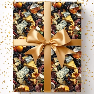 Cheese Gift Wrap - Fromage wrapping paper, Foodie wrapping paper, Cheese wrapping paper